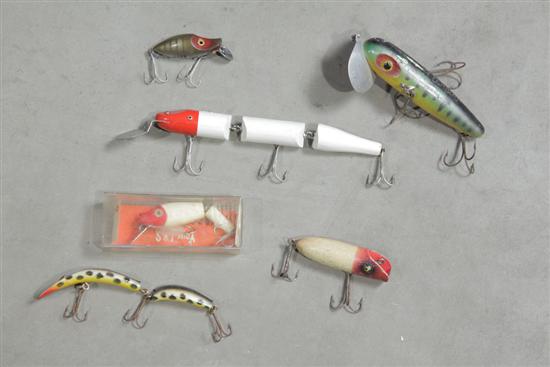 SIX FISHING LURES Including one 123c49