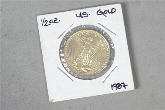 1987 US GOLD LIBERTY COIN 1 2 123c77