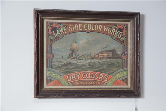 LAKE SIDE COLOR WORKS ADVERTISING CHROMOLITHOGRAPH.
