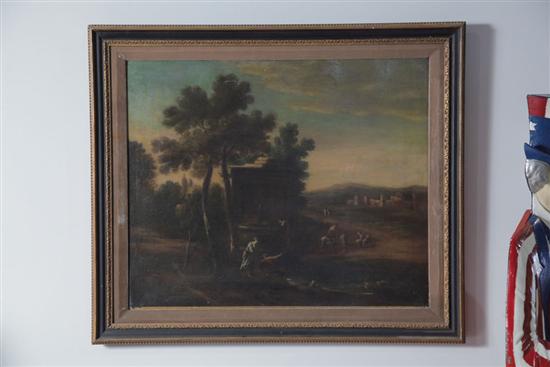 FRAMED OIL ON CANVAS. Depicting a landscape