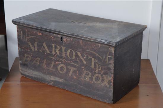 BALLOT BOX Black painted pine 123ca6