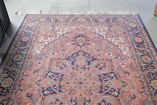 ORIENTAL AREA RUG Salmon and dark 123cd1