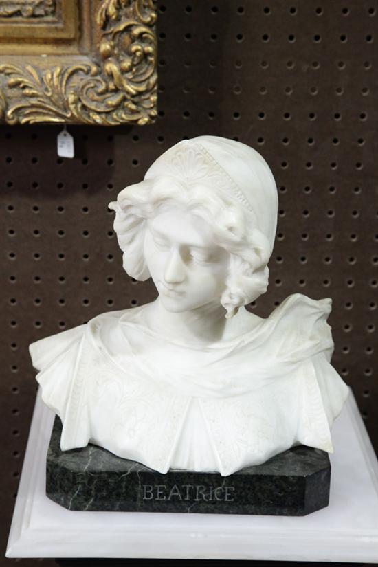 MARBLE BUST Young girl in a head 123cea