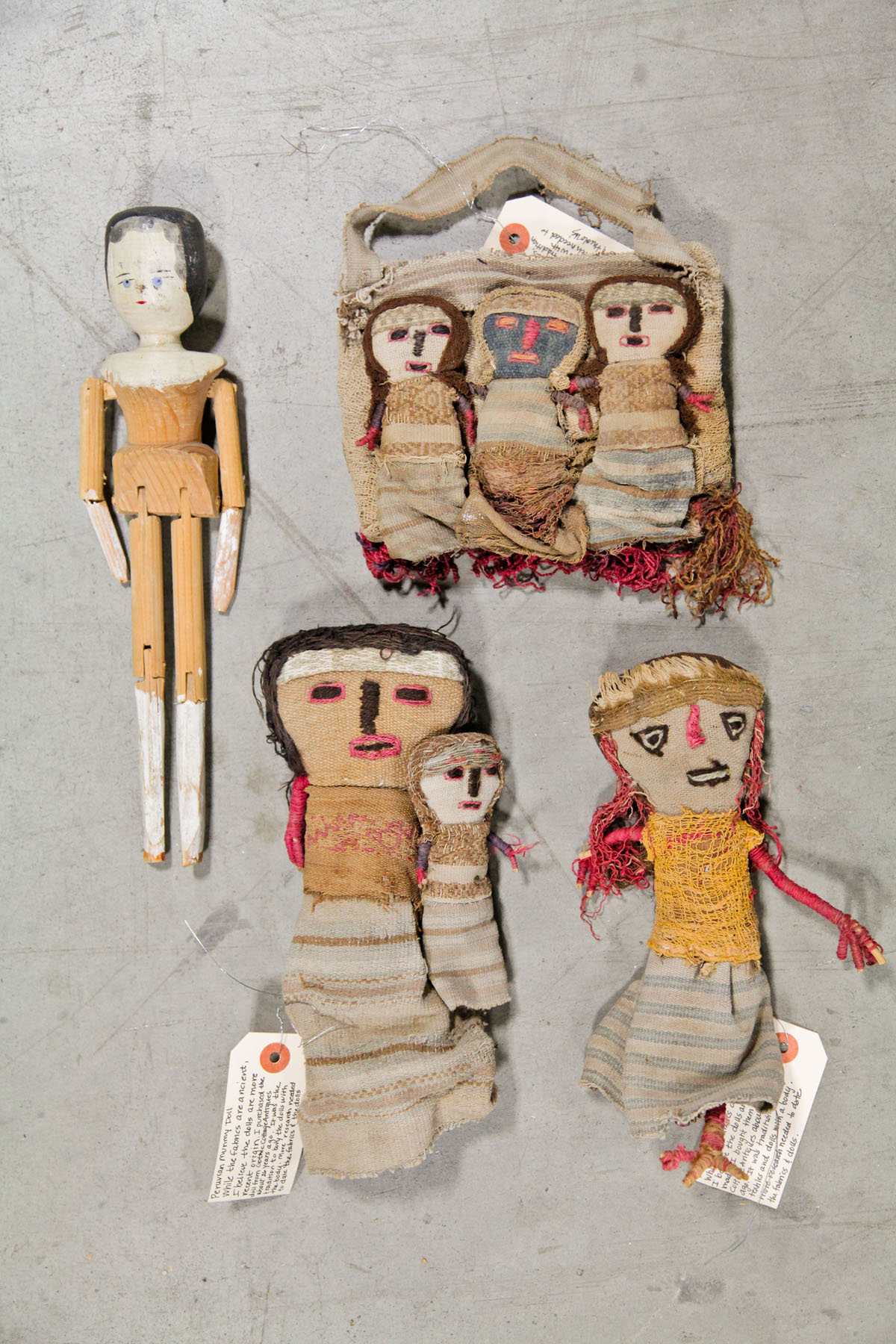FOUR DOLLS.  American and Peruvian
