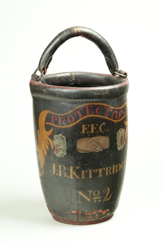 DECORATED FIRE BUCKET.  American