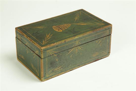 DECORATED TRINKET BOX.  New England