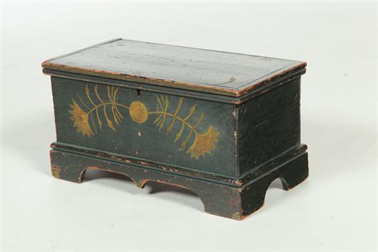 DECORATED MINIATURE BLANKET CHEST  1228e8