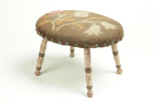DECORATED FOOTSTOOL New England 122952