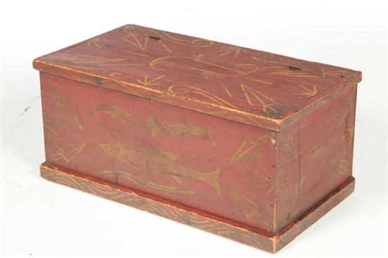 DECORATED BOX American mid 19th 122971