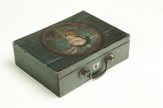 DECORATED VALUABLES BOX American 1229df