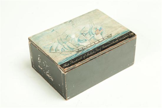 DECORATED BOX New England mid 1229e2