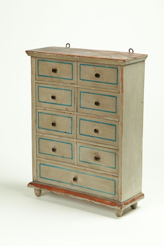 DECORATED SPICE CHEST.  American