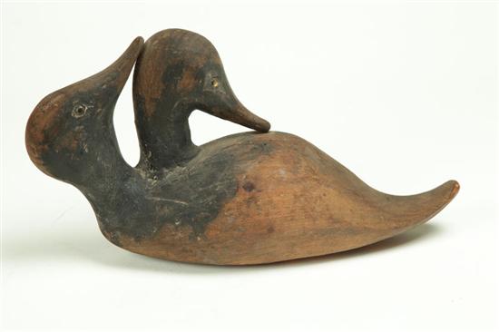 FOLKSY DUCK DECOY.  Signed by John