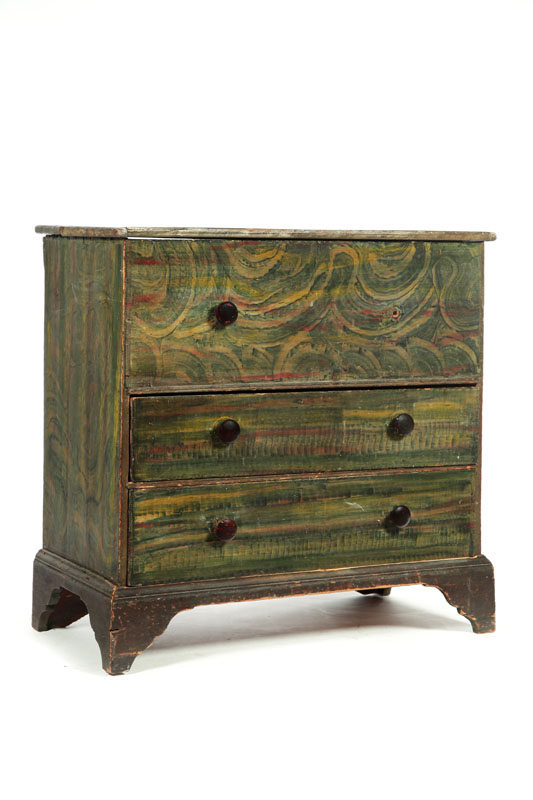 DECORATED MULE CHEST.  New England