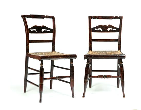 PAIR OF DECORATED SIDE CHAIRS  122a15