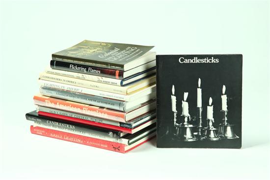 GROUP OF BOOKS ON ANTIQUE LIGHTING.