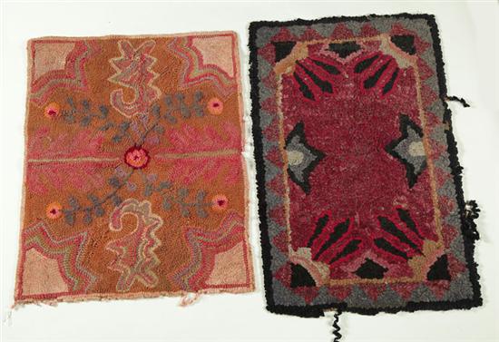 TWO HOOKED RUGS American late 122a61