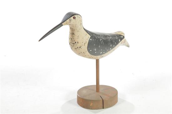 CARVED SHORE BIRD.  American  late