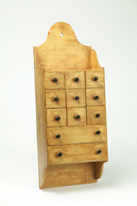 HANGING SPICE BOX.  American  early