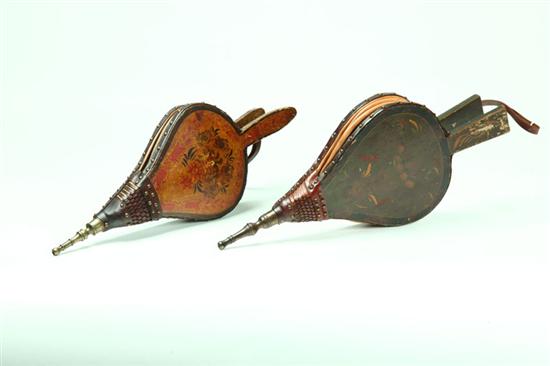 TWO BELLOWS.  American  19th century.
