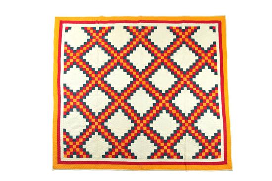 PIECED QUILT American late 19th 122b48