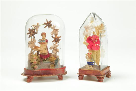 TWO DOMED VICTORIAN VALENTINES  122b60