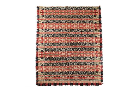 PENNSYLVANIA JACQUARD COVERLET.  Woven