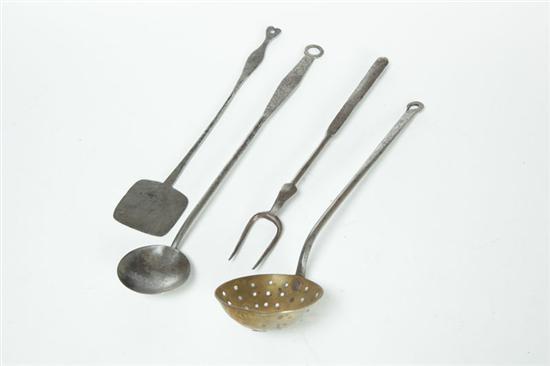 FOUR SMALL UTENSILS.  American  mid