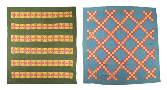 TWO QUILTS Probably Pennsylvania 122b72