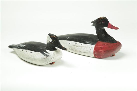 PAIR OF DUCK DECOYS Chincoteague 122ba1