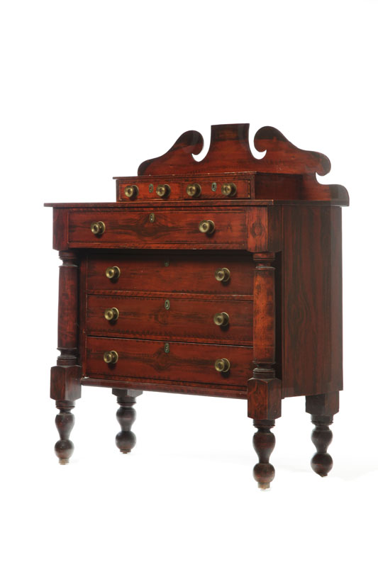 DECORATED EMPIRE CHEST OF DRAWERS  122bd8