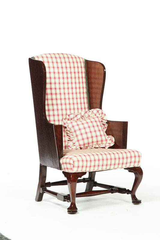 QUEEN ANNE-STYLE WING OR EASY CHAIR.