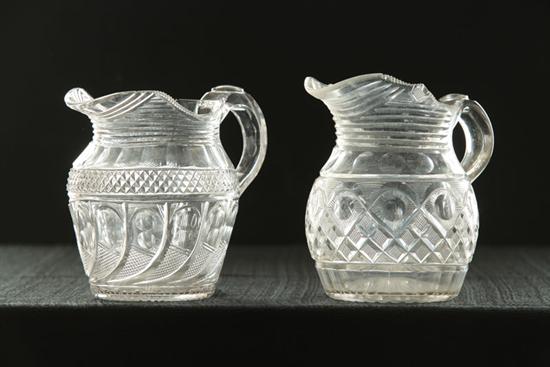 TWO CLEAR PITCHERS  American  19th century.