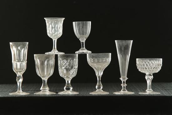 EIGHT PIECES OF CLEAR FLINT GLASS  122c11