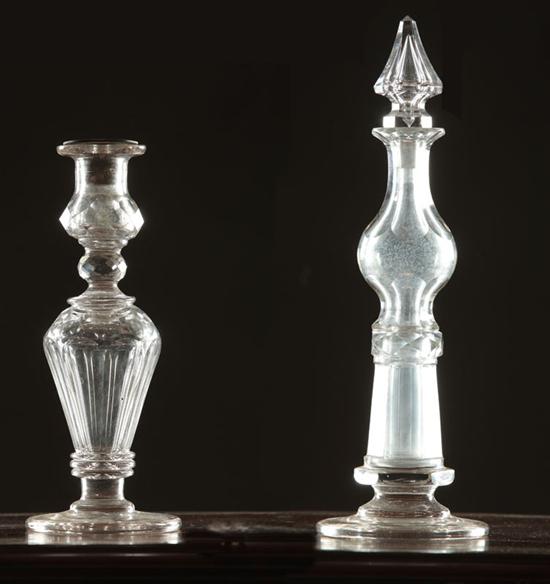 TWO PIECES OF CLEAR CUT GLASS 
