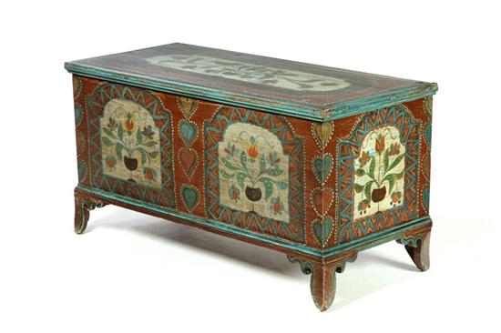 DECORATED BLANKET CHEST American 122c3d