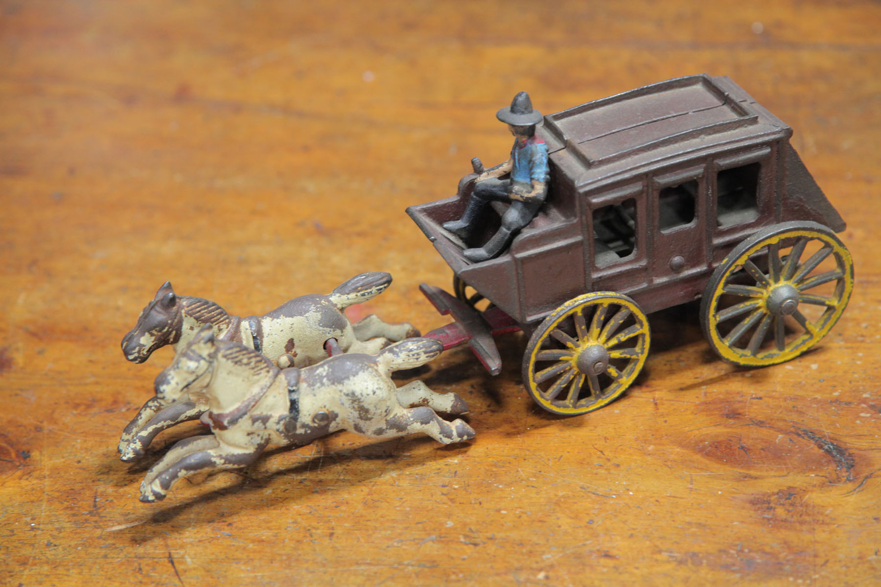 CAST IRON STAGE COACH.  American