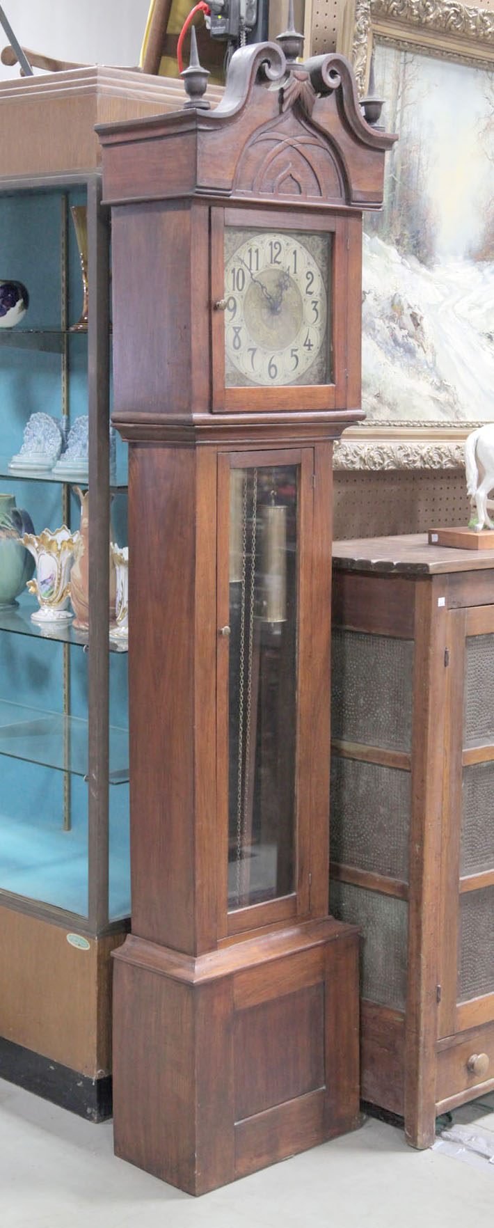 TALL CASE CLOCK Ohio late 19th 122d9d