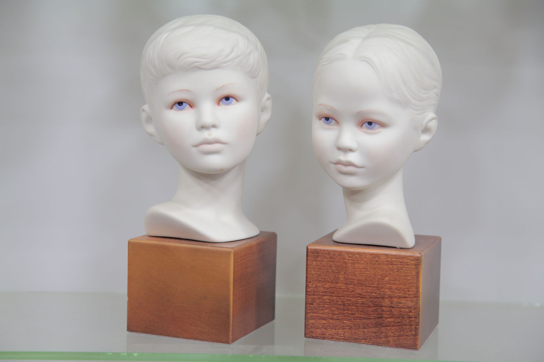 PAIR OF CYBIS BUSTS.  American