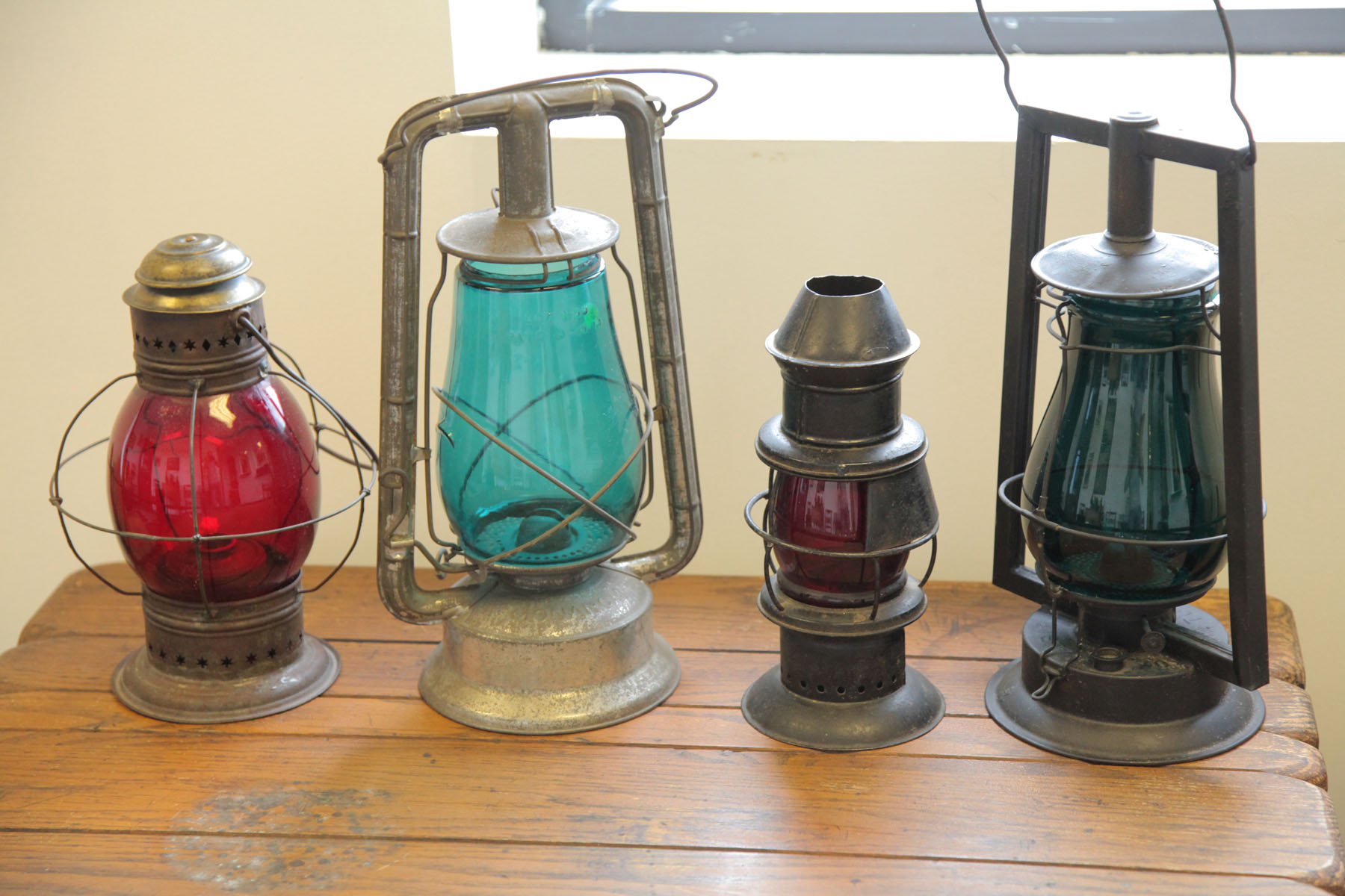 FOUR LANTERNS.  American  late 19th