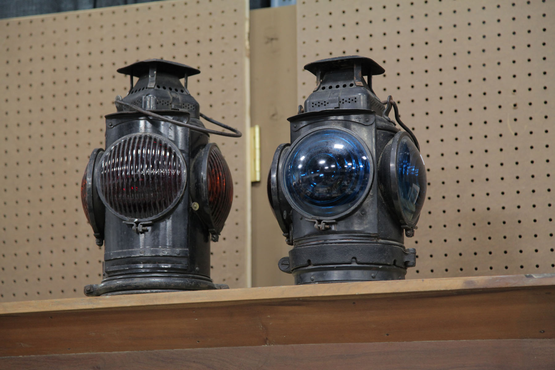 TWO ADLAKE RAILROAD LANTERNS.  Chicago