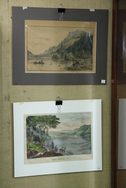 TWO UNFRAMED CURRIER & IVES PRINTS.