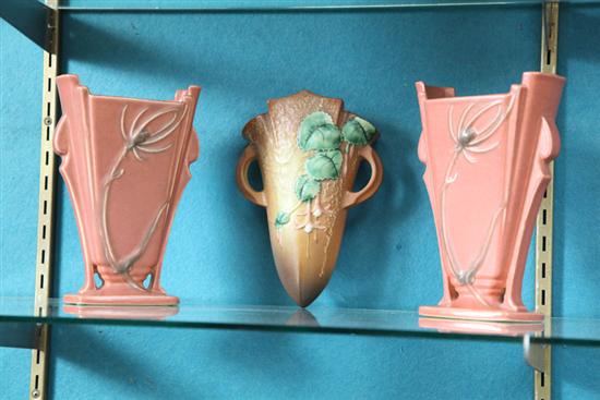 THREE PIECES OF ROSEVILLE ART POTTERY  122f24
