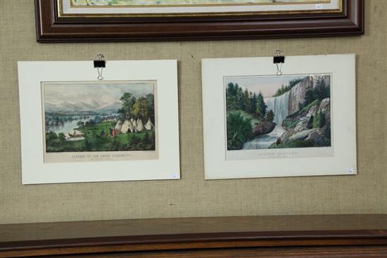TWO UNFRAMED CURRIER & IVES PRINTS.