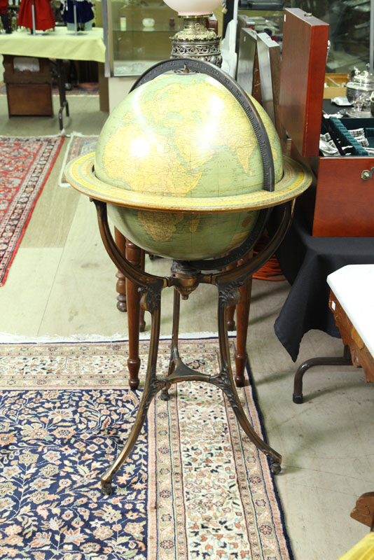 GLOBE ON STAND. Terrestial globe by