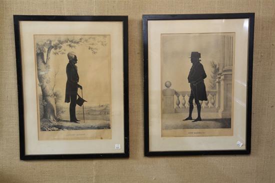 TWO LITHOGRAPHS BY KELLOGG. Silhouette's