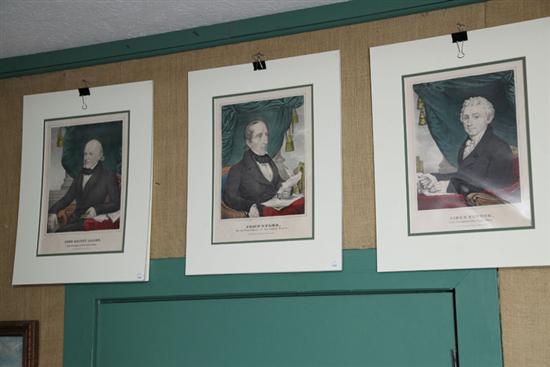 THREE UNFRAMED CURRIER & IVES PRINTS.