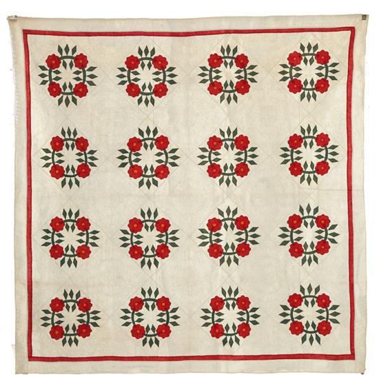 APPLIQUE QUILT Probably Pennsylvania 1230bb