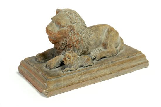 POTTERY LION AND CUB Attributed 1230d3