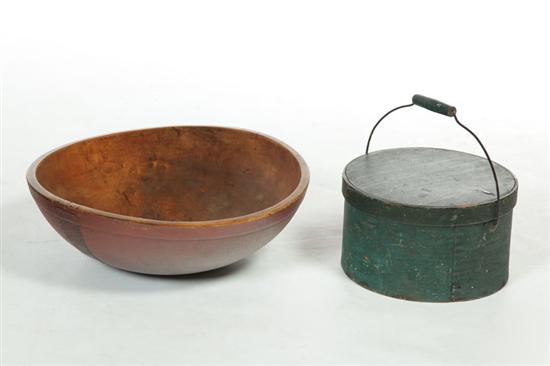 WOODEN BOWL AND CARRIER American 123170